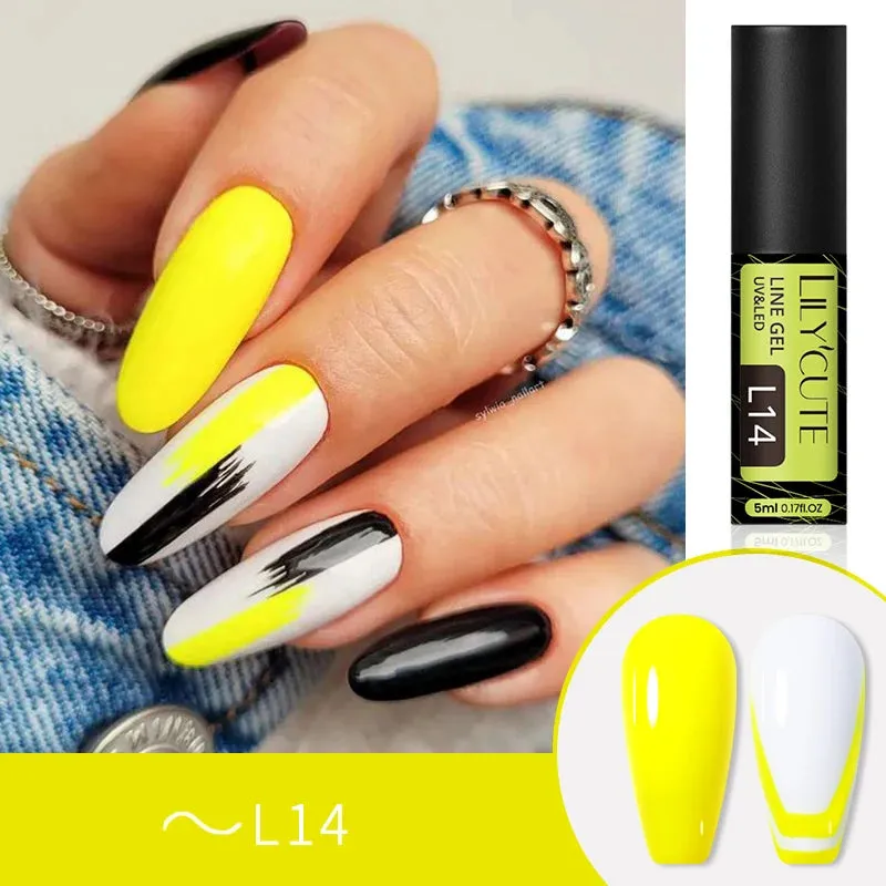 Yeknu 5ML Auroras Cat Magnetic Line Gel Nail Polish Glimmer Fairy Line Painting Gel Semi Permanent UV Gel Nail Art Manicure
