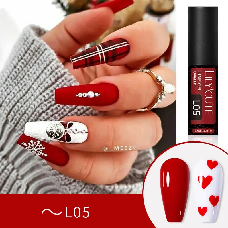 Yeknu 5ML Auroras Cat Magnetic Line Gel Nail Polish Glimmer Fairy Line Painting Gel Semi Permanent UV Gel Nail Art Manicure