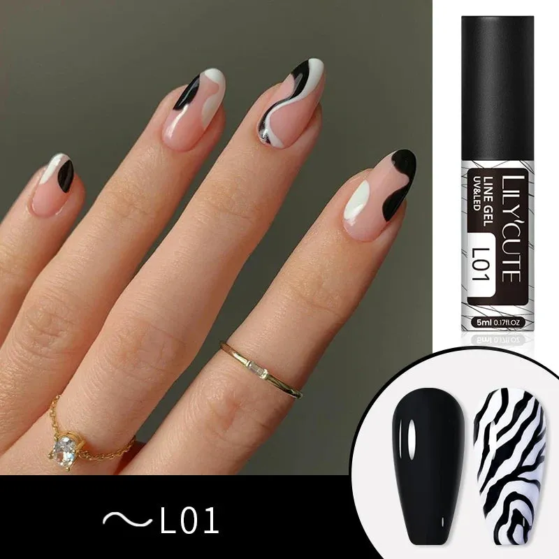 Yeknu 5ML Auroras Cat Magnetic Line Gel Nail Polish Glimmer Fairy Line Painting Gel Semi Permanent UV Gel Nail Art Manicure