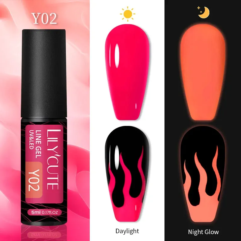 Yeknu 5ML Auroras Cat Magnetic Line Gel Nail Polish Glimmer Fairy Line Painting Gel Semi Permanent UV Gel Nail Art Manicure