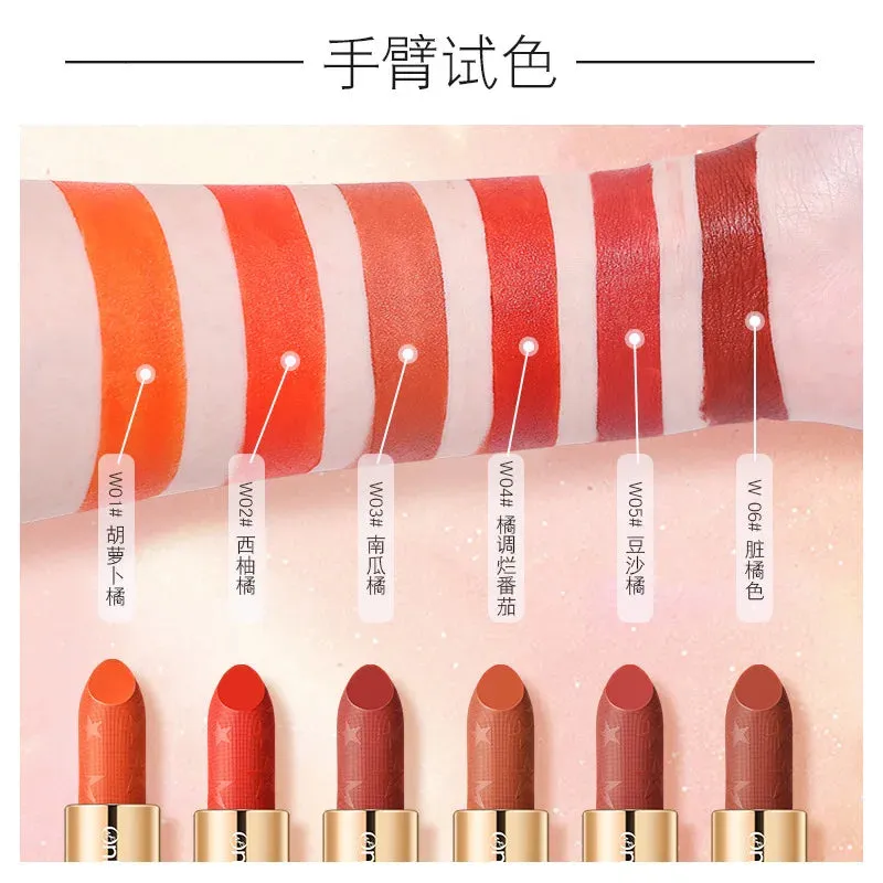 Yeknu Orange Lipstick Velvet Matte Lipsticks Waterproof Long Lasting Lip Stick Velvet Lip Tint Women Cosmetic Sexy Lip Glaze Makeup