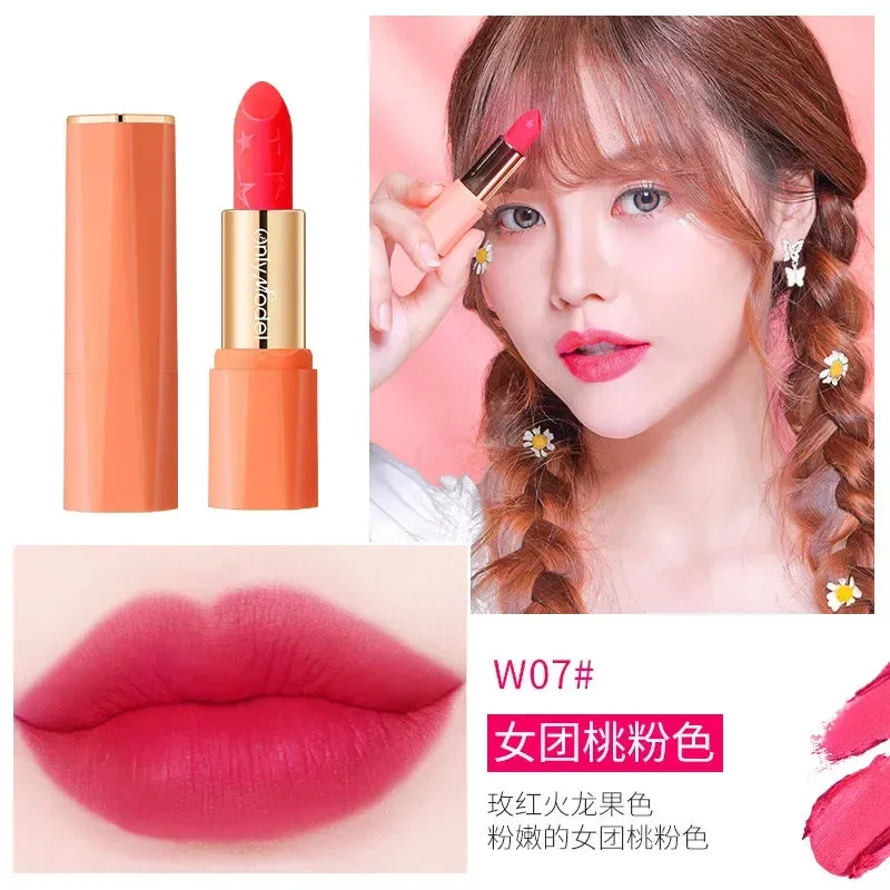 Yeknu Orange Lipstick Velvet Matte Lipsticks Waterproof Long Lasting Lip Stick Velvet Lip Tint Women Cosmetic Sexy Lip Glaze Makeup