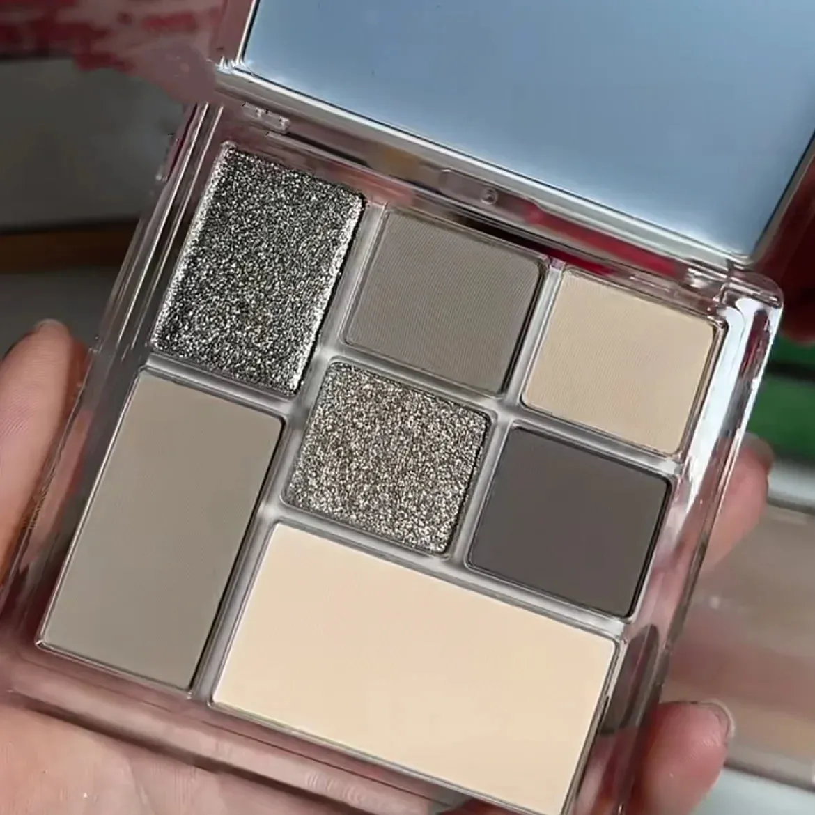 Yeknu Smoky Matte Eyeshadow 6Colors Giltter Eye Shadow Palette Highlighter For Face Blush Korean Makeup Eyeshadow Palette Cool Style