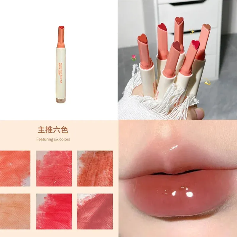 Yeknu Water Light Lip Glaze Tint Clear Mirror Lipstick Waterproof Moisturizing Lipstick Shine Glitter Lip Gloss Women Makeup