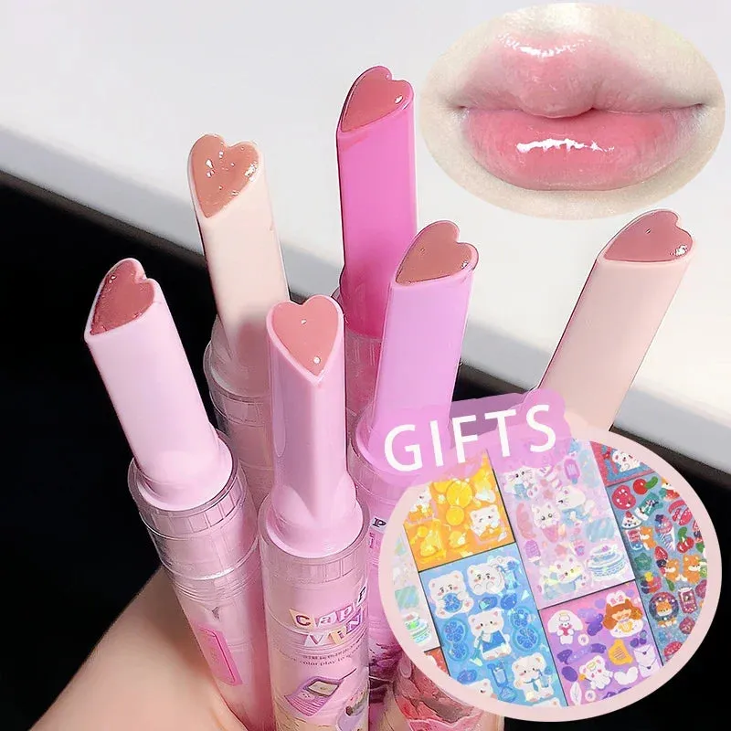 Yeknu Water Light Lip Glaze Tint Clear Mirror Lipstick Waterproof Moisturizing Lipstick Shine Glitter Lip Gloss Women Makeup