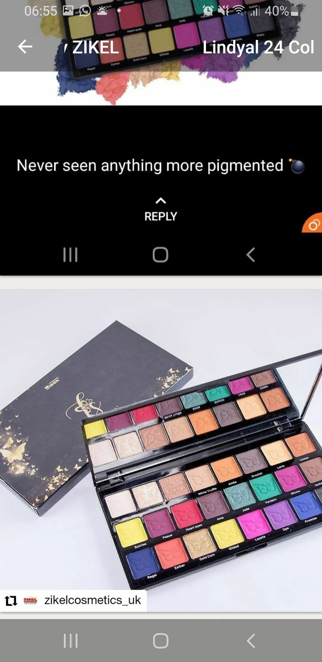 Zikel Lydia Stanley 24 Colours Eyeshadow Palette
